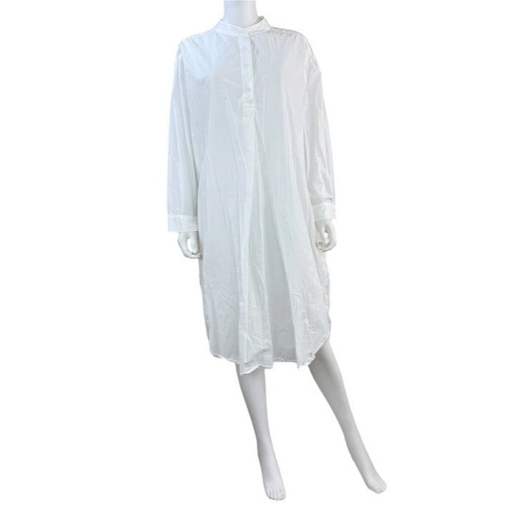 J. Peterman White 100% Cotton Marie Antoinette Shirt Dress Size XXL