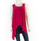 Sympli Pink Zesty Zipper Asymmetric Tunic Top Size 14