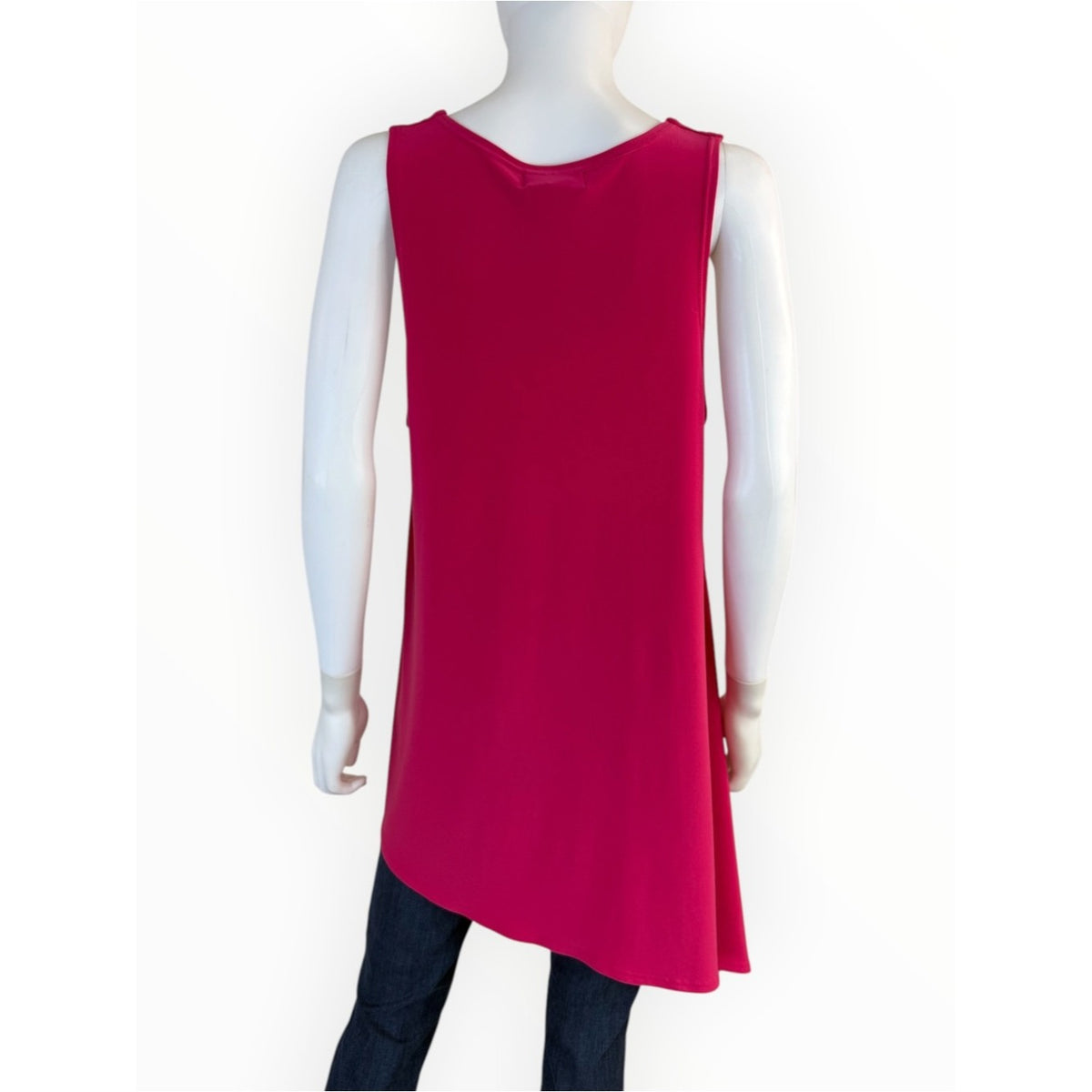 Sympli Pink Zesty Zipper Asymmetric Tunic Top Size 14