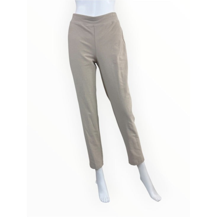 Eileen Fisher NWT Wheat Stretch Crepe Slim Ankle Pants Size S