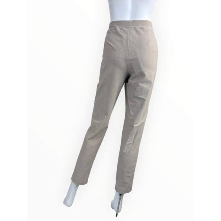 Eileen Fisher NWT Wheat Stretch Crepe Slim Ankle Pants Size S