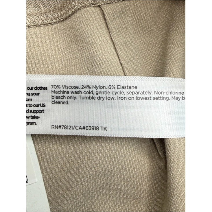 Eileen Fisher NWT Wheat Stretch Crepe Slim Ankle Pants Size S