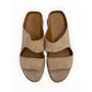 AQAUTALIA Tan Suede Abbey Weatherproof Slide Sandals Size 8.5