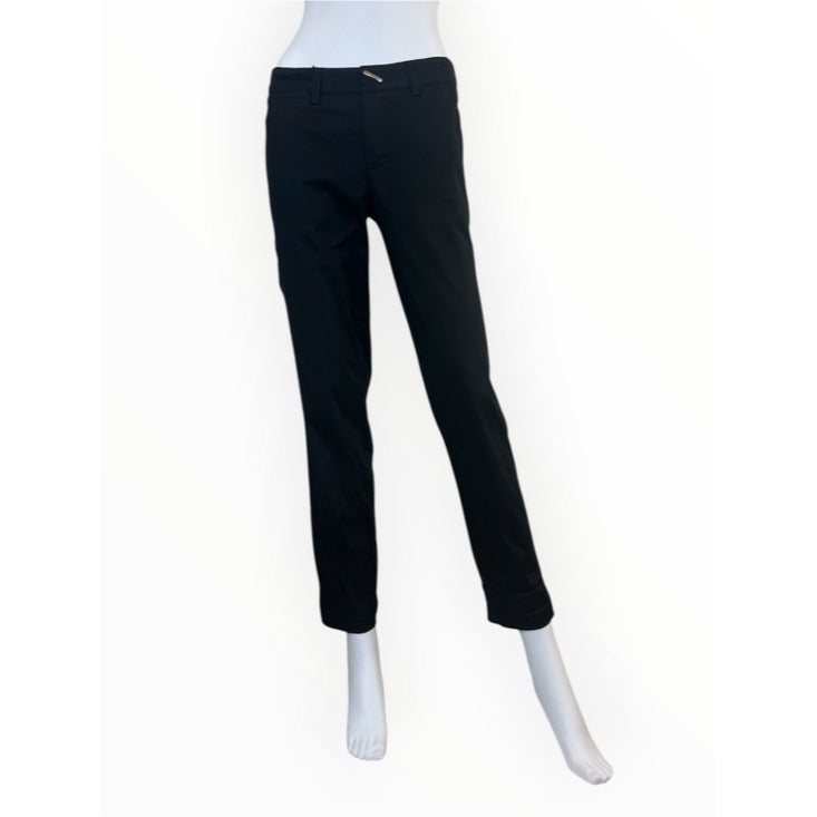 Vince. Black Cotton Tailored Ankle Pants Size 4