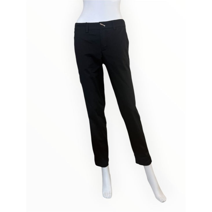 Vince. Black Cotton Tailored Ankle Pants Size 4