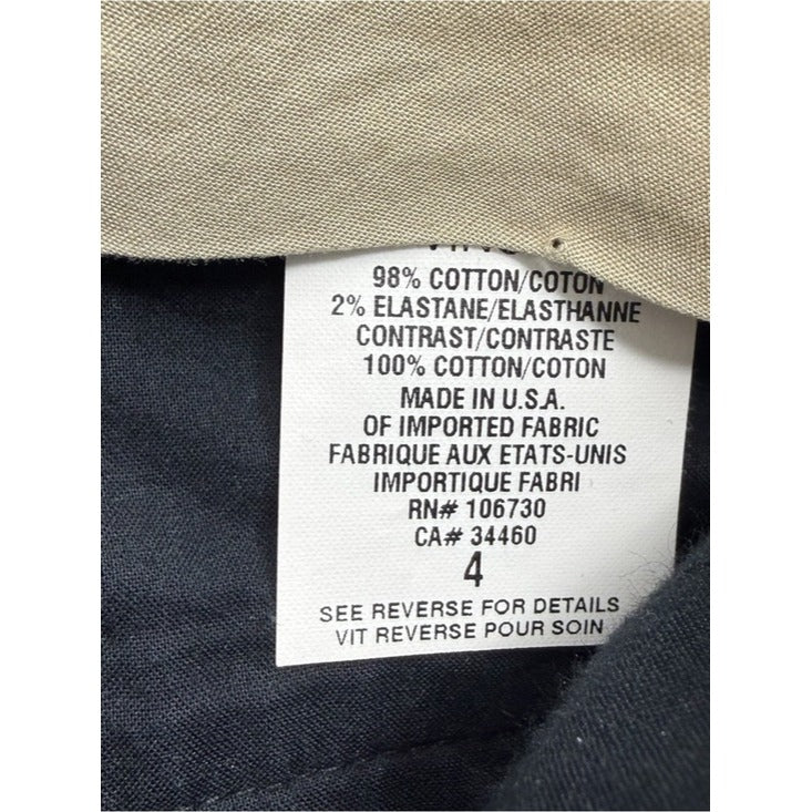 Vince. Black Cotton Tailored Ankle Pants Size 4