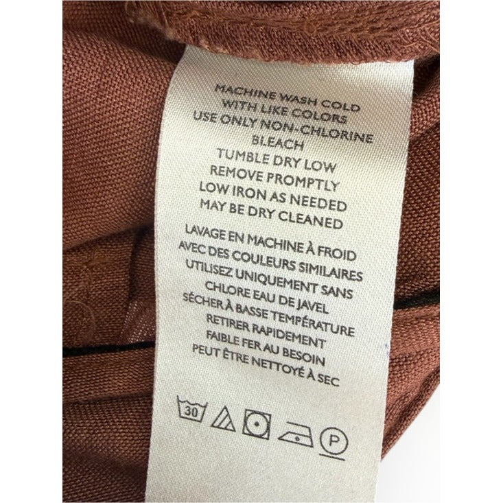 Free People NWT Brown Linen Shorts Size 8
