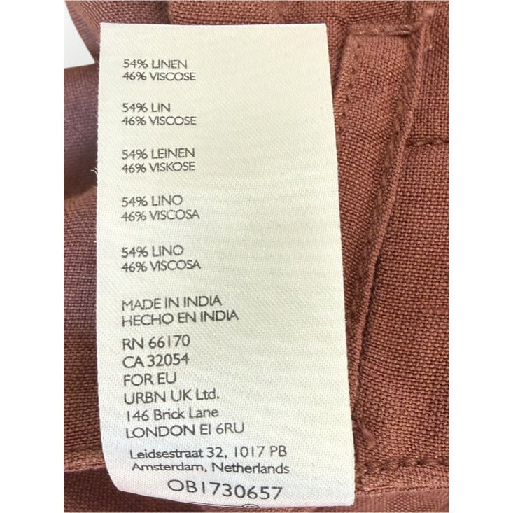 Free People NWT Brown Linen Shorts Size 8