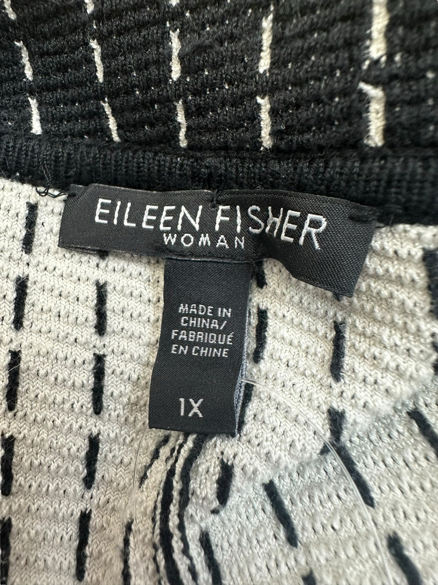 EILEEN FISHER Black Silk Blend Jacket Size 1X