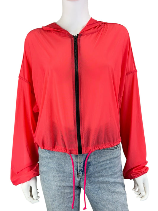 Lanston Hot Pink Mesh Jacket Size M
