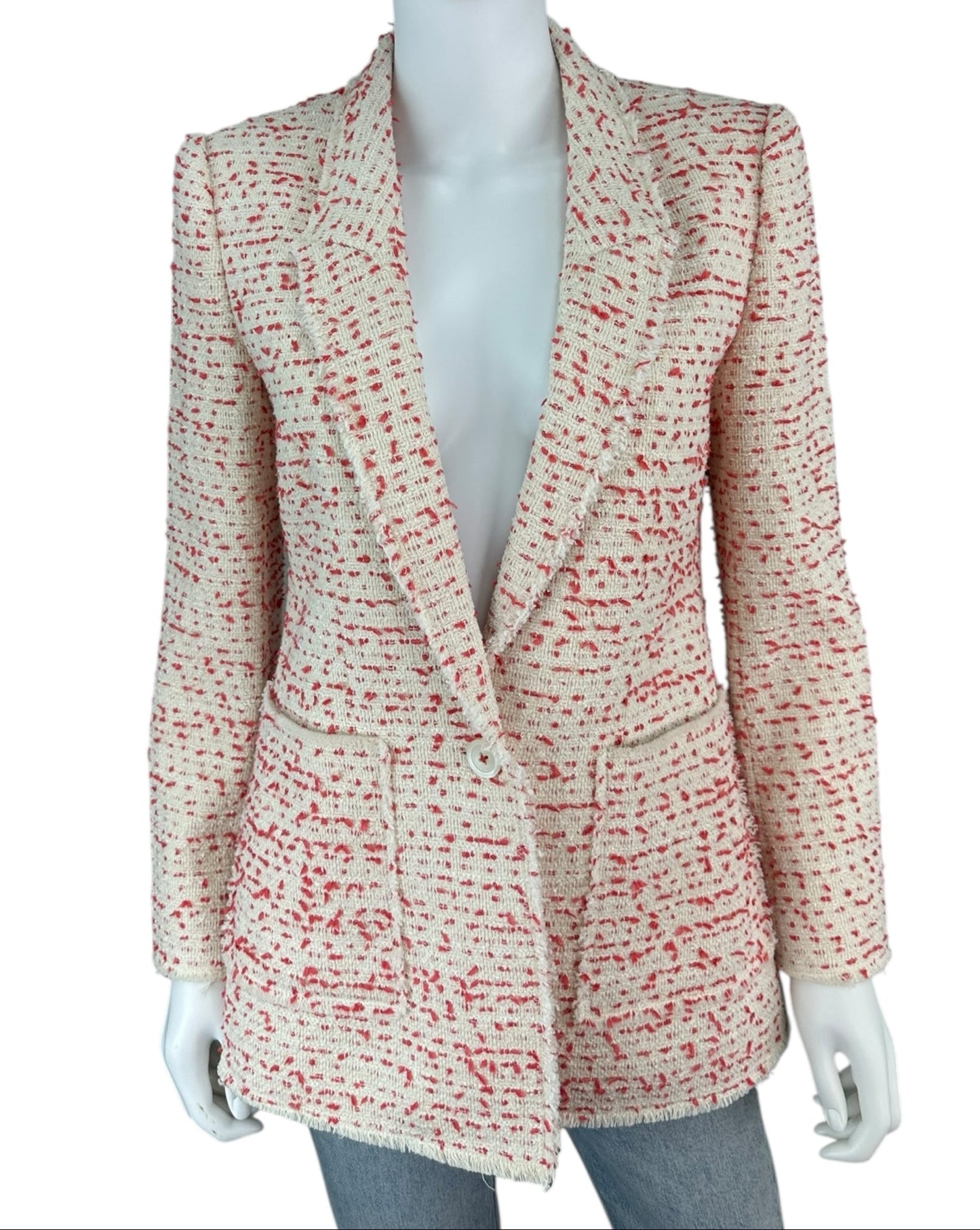 Rebecca Taylor Pink Tweed Blazer Size 4 P