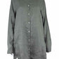 J. Jill Olive 100% Linen Button-Down Shirt Size M Tall