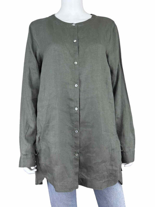 J. Jill Linen Button-Down Shirt Size M