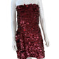 RETROFETE NWT Red Mulberry Sequined Nolia Strapless Formal Dress Size XXL