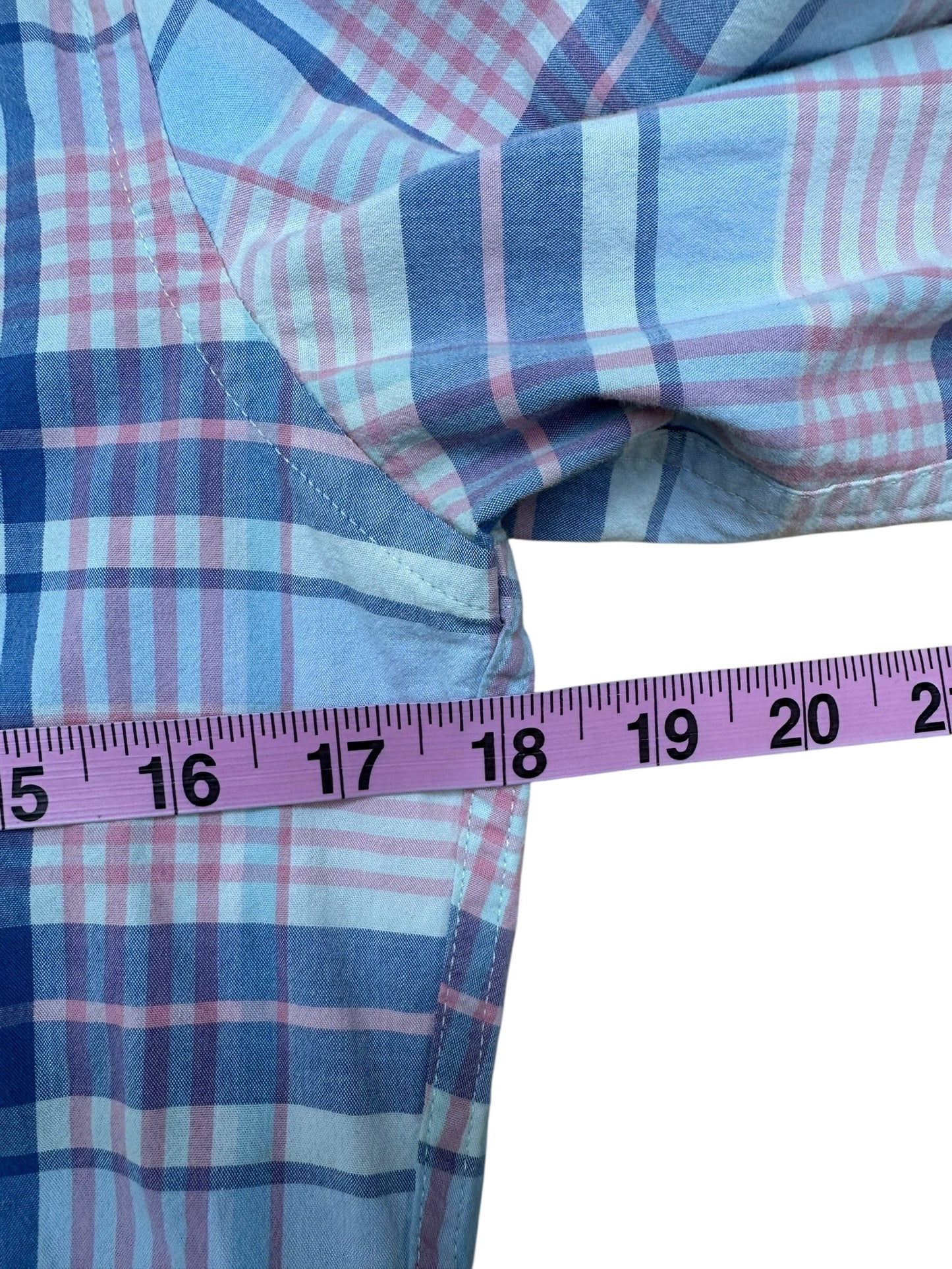 J. Crew Pink and Blue Plaid Button-Down Size XS