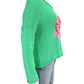 Wooden Ships NWT Green Rose Sweater Size S/M