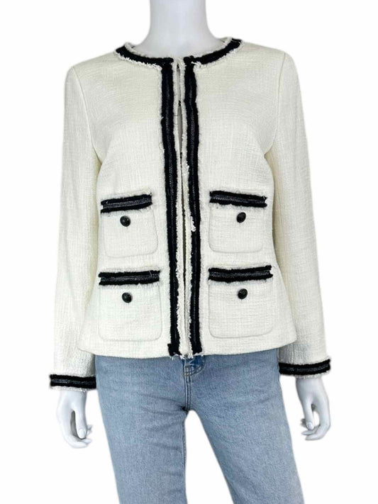 Talbots White Tweed Blazer Size 10P