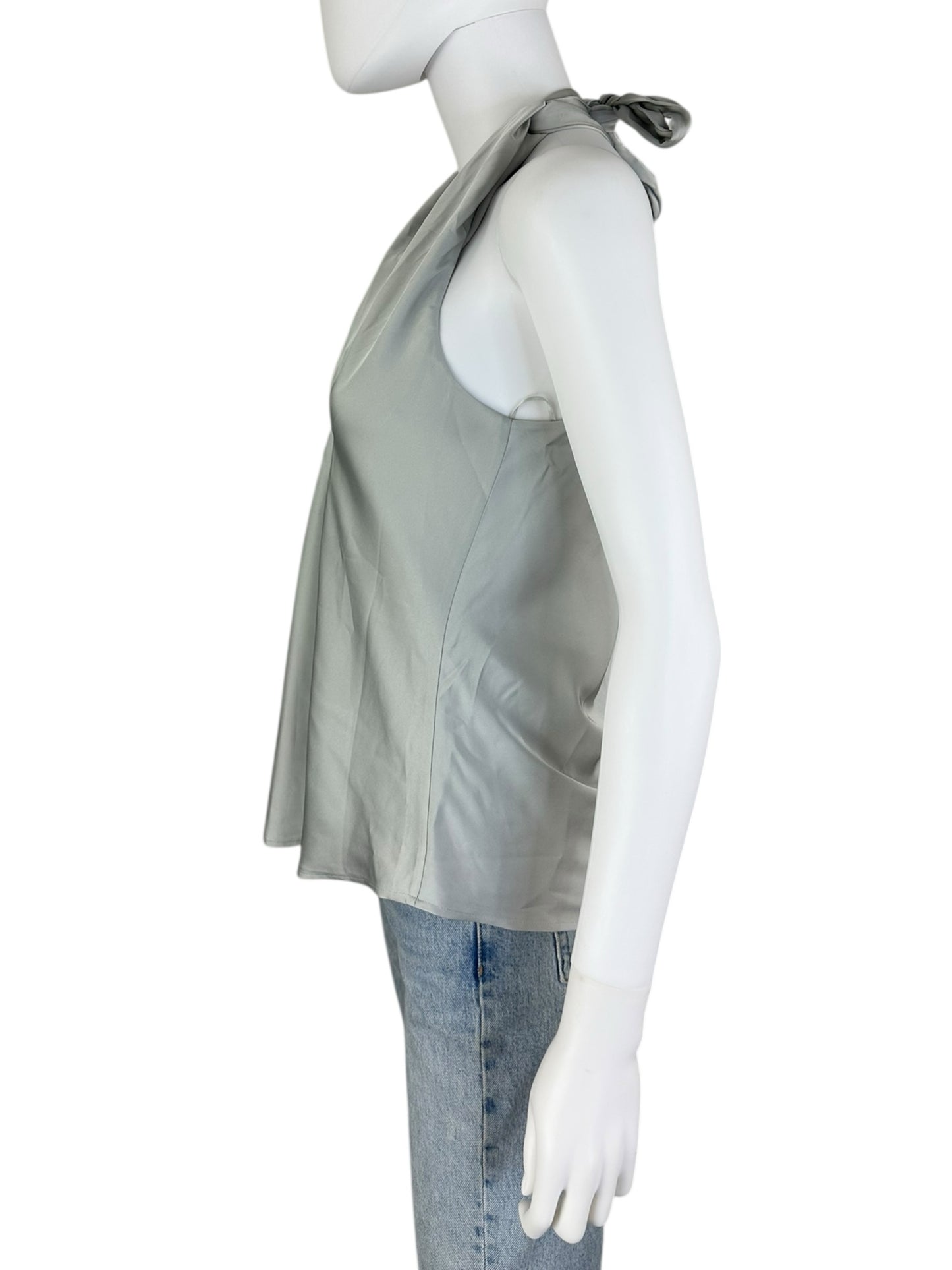 NWT Reiss Silver Halter Blouse Size 6 B