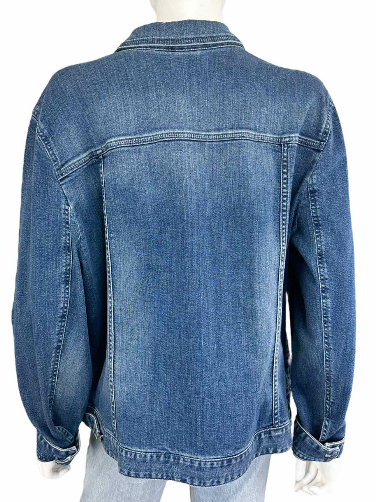 J. Jill Medium Wash Denim Jacket Size XL