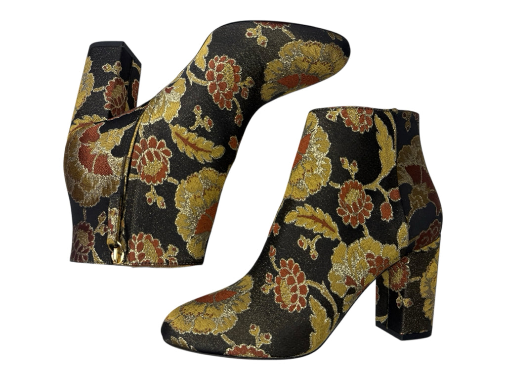 Aquazzura NWT Brookly Oriental Rose Brocade Booties Size 38