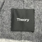 Theory Grey Wool Blend Check Coat Size L