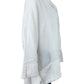 TRINA TURK White 100% Linen Blouse Size L