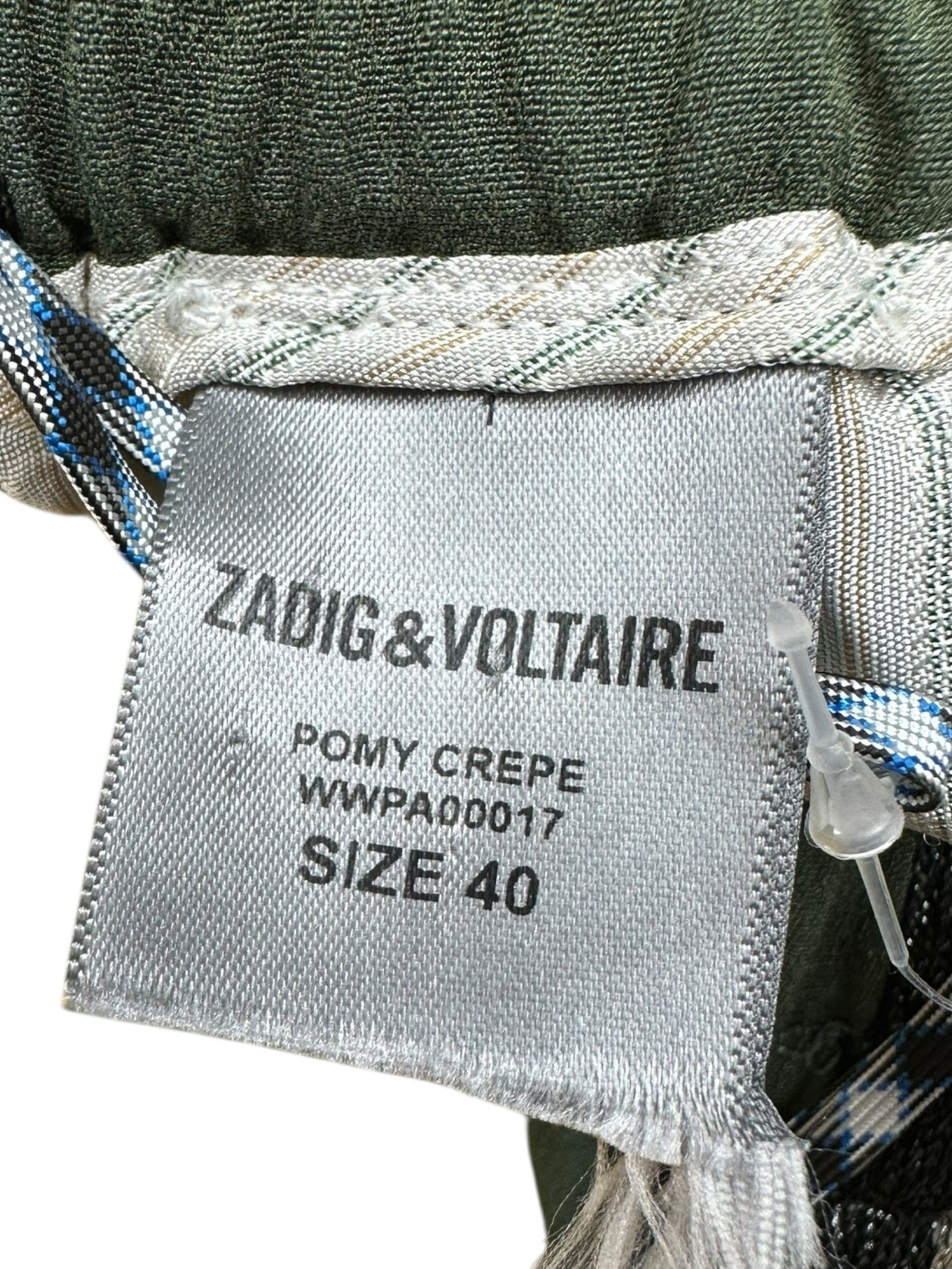ZADIG & VOLTAIRE Green Pants Size 40