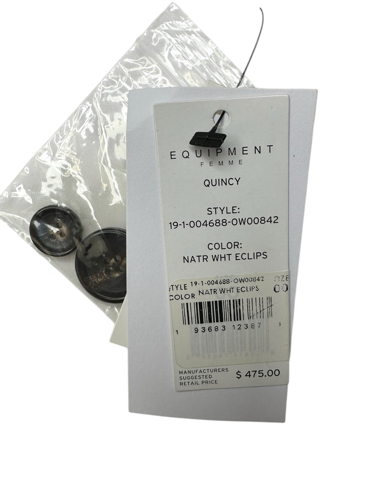 EQUIPMENT NWT White Quincy Tuxedo Blazer Size 00