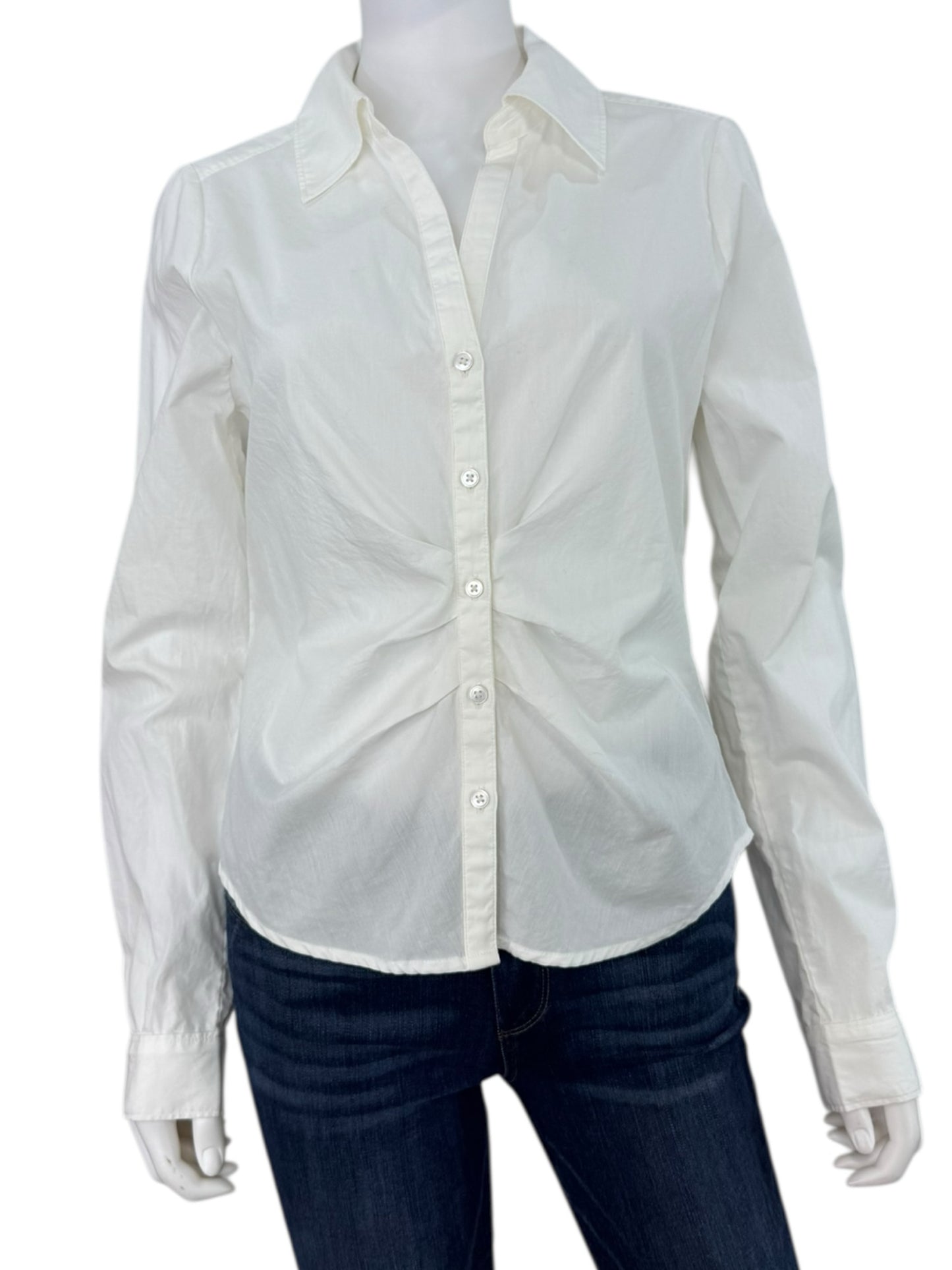 PAIGE White Button-Down Shirt Size M