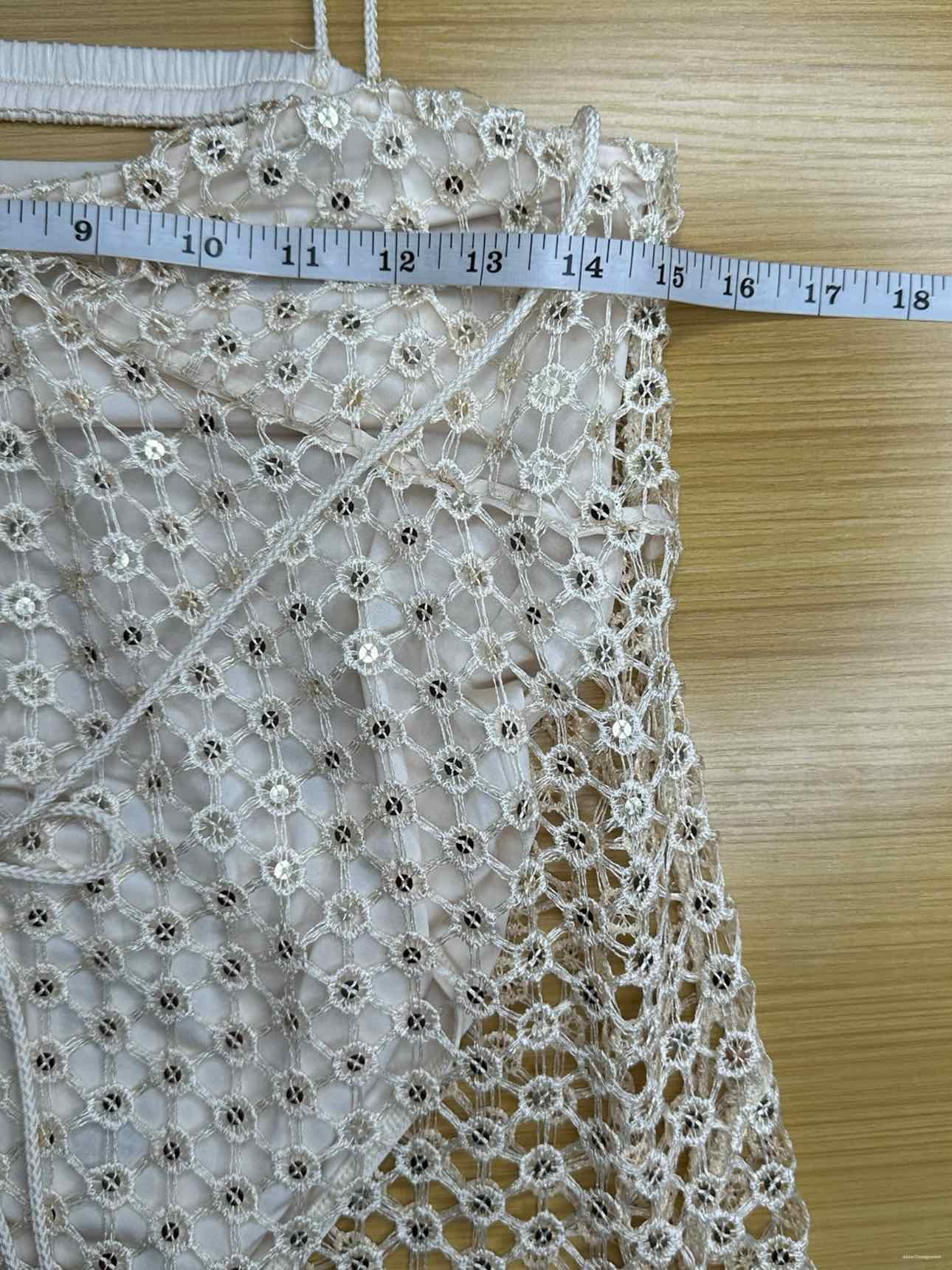 Free People Cream Crochet Maxi Dress Size S