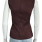 Theory 100% Lamb Leather Burgundy Tank Size 2