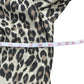 chicos Brown Leopard Print Coat Size S