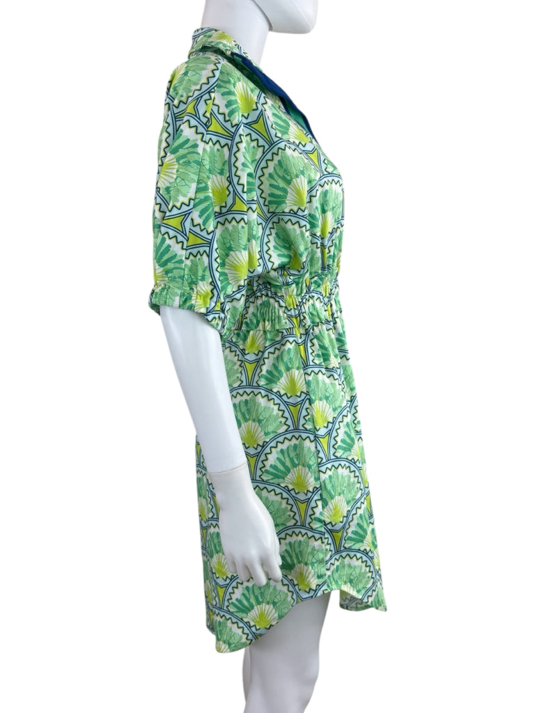 Emily McCarthy NWT Green Deco Palm Palmer Dress Size XS