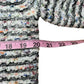 MILLY Tweed Fringe Trim Sweater Cardigan Jacket Size L