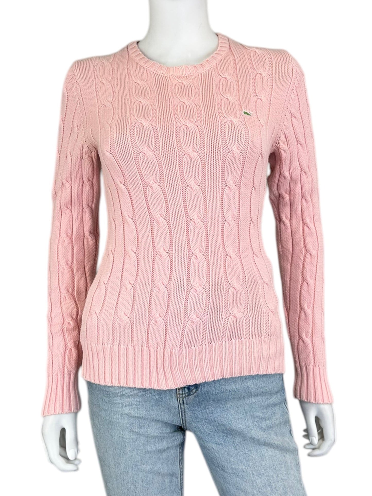 Vineyard Vines Pastel Pink Cable Knit Sweater Size S