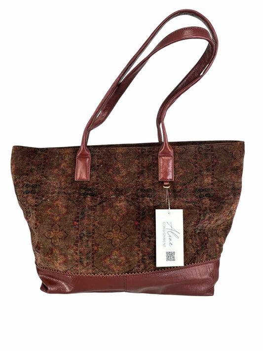 Hobo Brown Paisley Tapestry Shopper Tote Bag