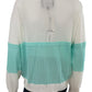 Aleeza Paris White And Teal Sweater Size 5X