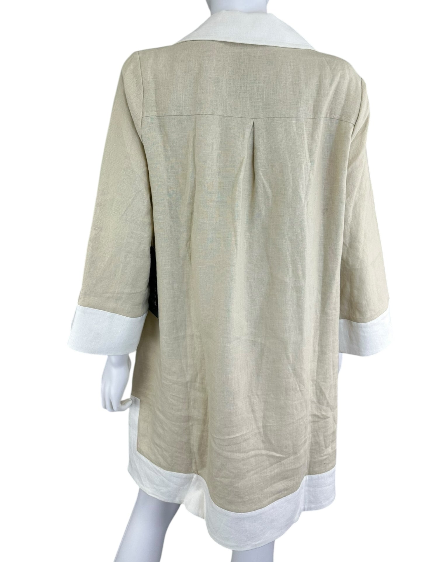 TUCKERNUCK NWT Tan Linen Shirt Dress Size L