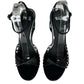 PAIGE Black Sami Ankle Strap Wedge Size 9.5