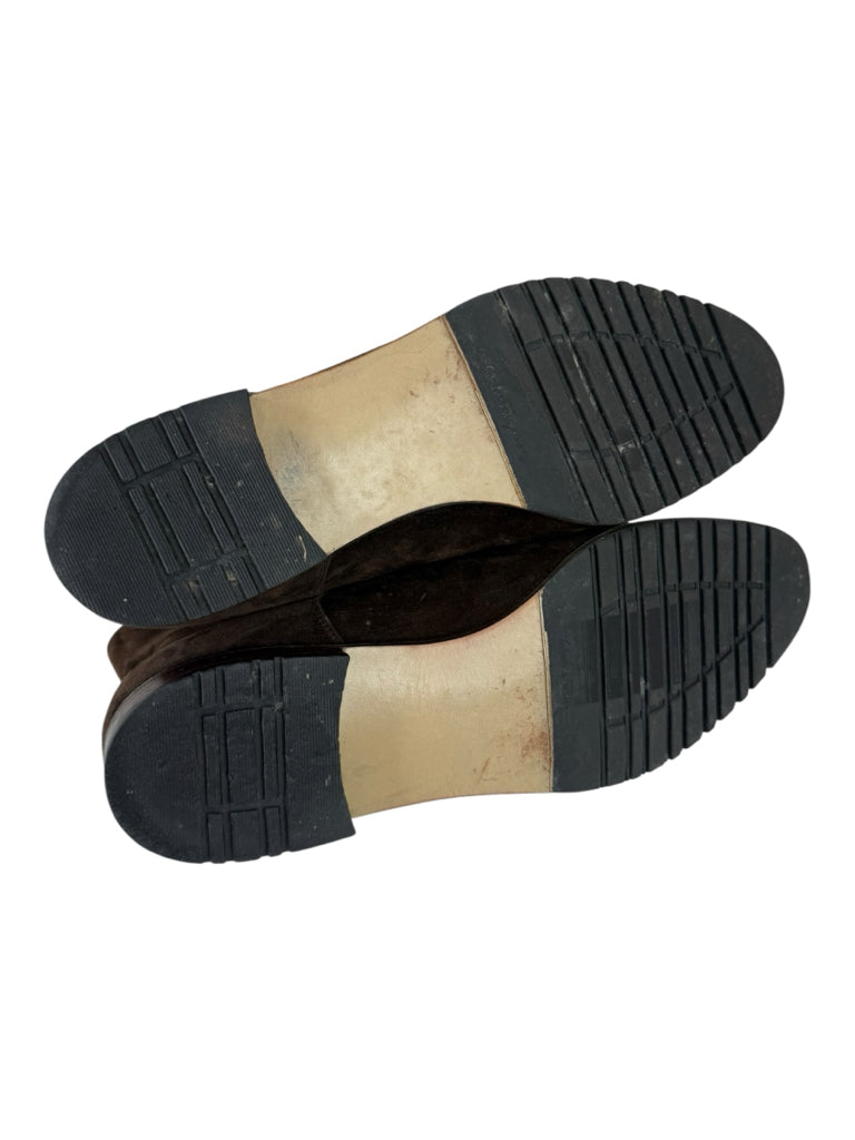 SALVATORE FERRAGAMO Brown Suede Boots Size 7.5