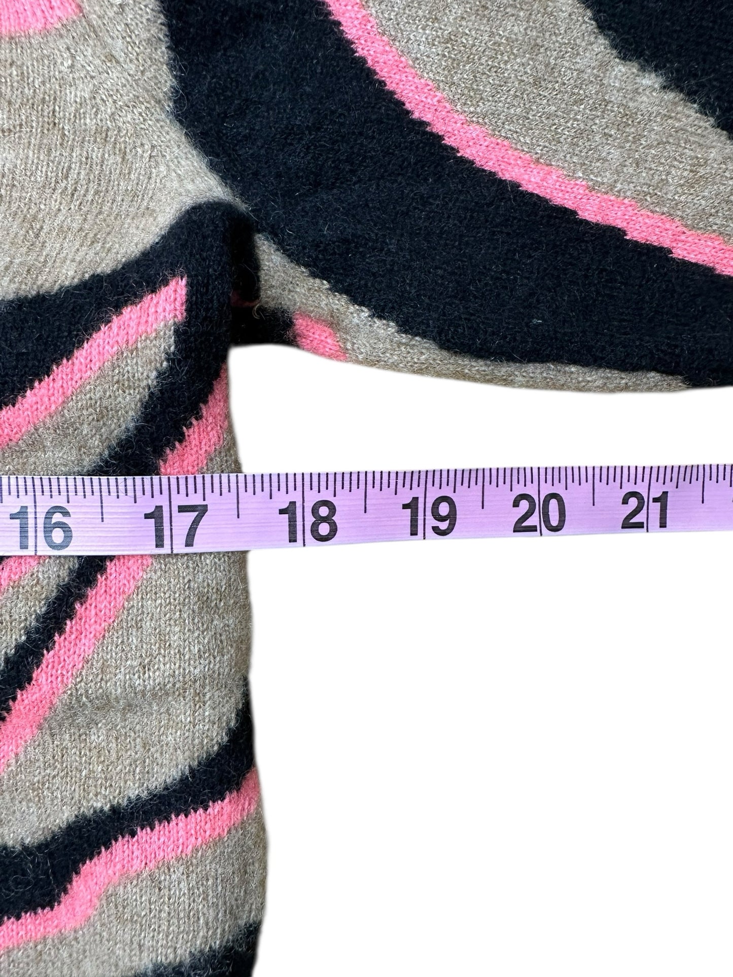 WHITE + WARREN 100% Cashmere Tiger Sweater Size M