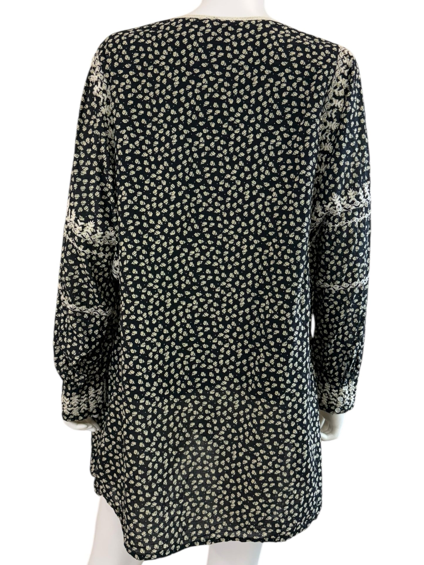 Free People Black Floral Mini Dress Size S