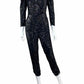 CHRISTY LYNN Black Sequin Jumpsuit Size XS