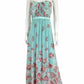 BCBGMAXAZRIA NWT Aqua Floral Print Strapless Cocktail Dress Size 2