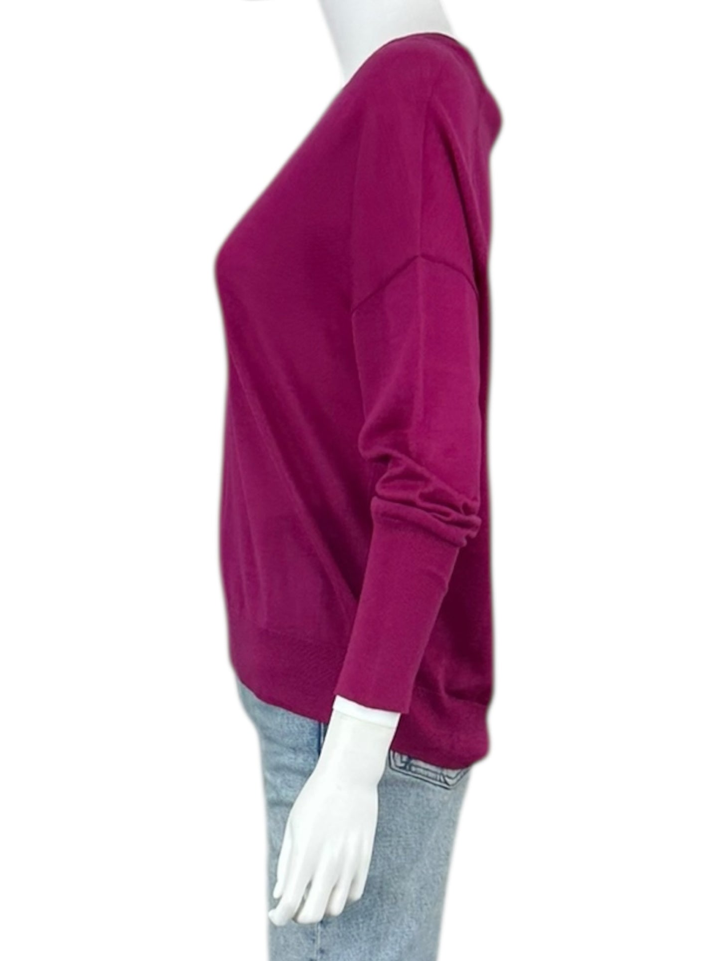 Gerard Deral Magenta 100% Wool V-neck Sweater Size 2