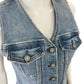 HIDDEN NWT Blue Fitted Denim Vest Size S