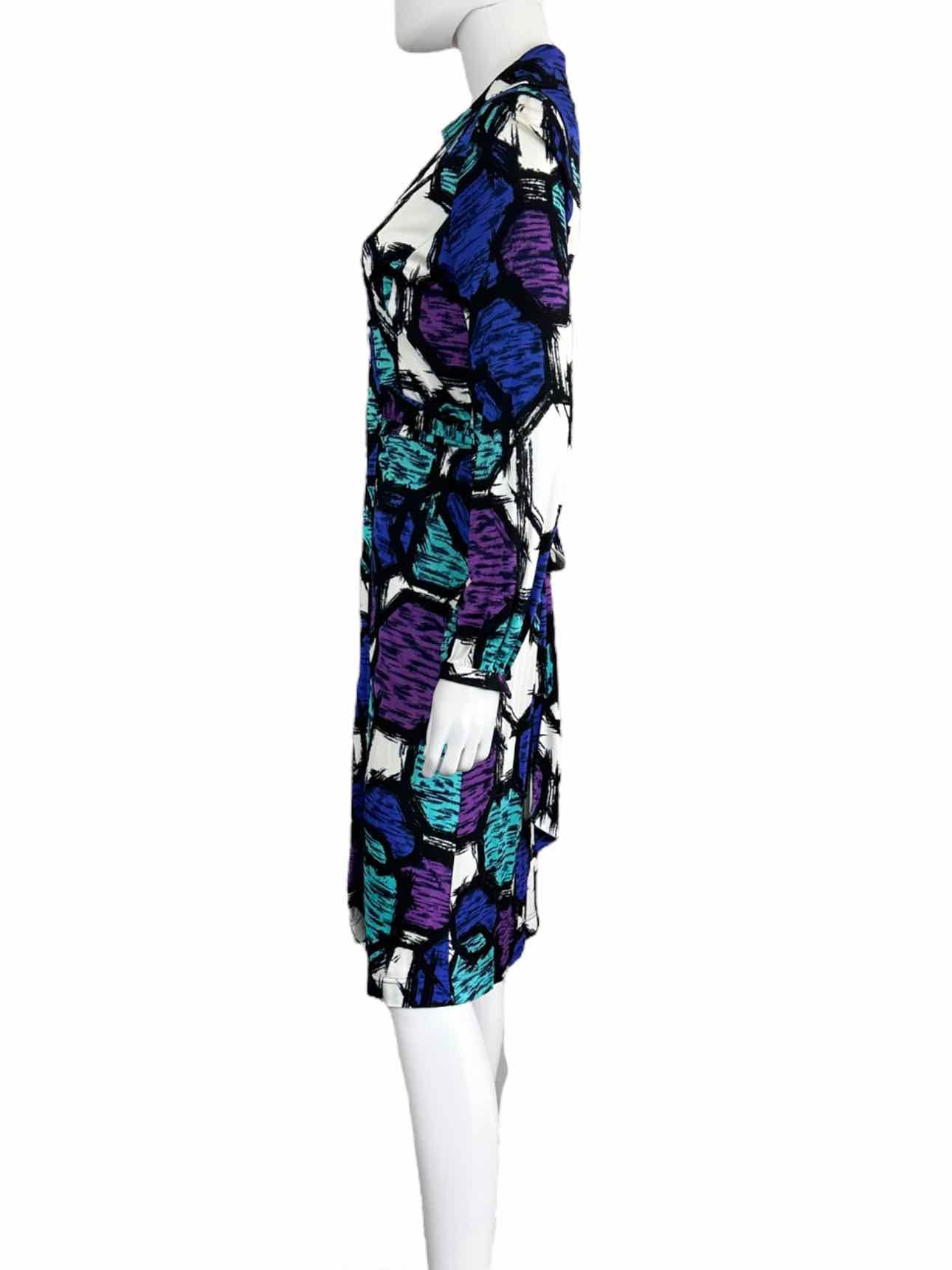 ETCETERA Abstract Print Wrap Dress Size 2