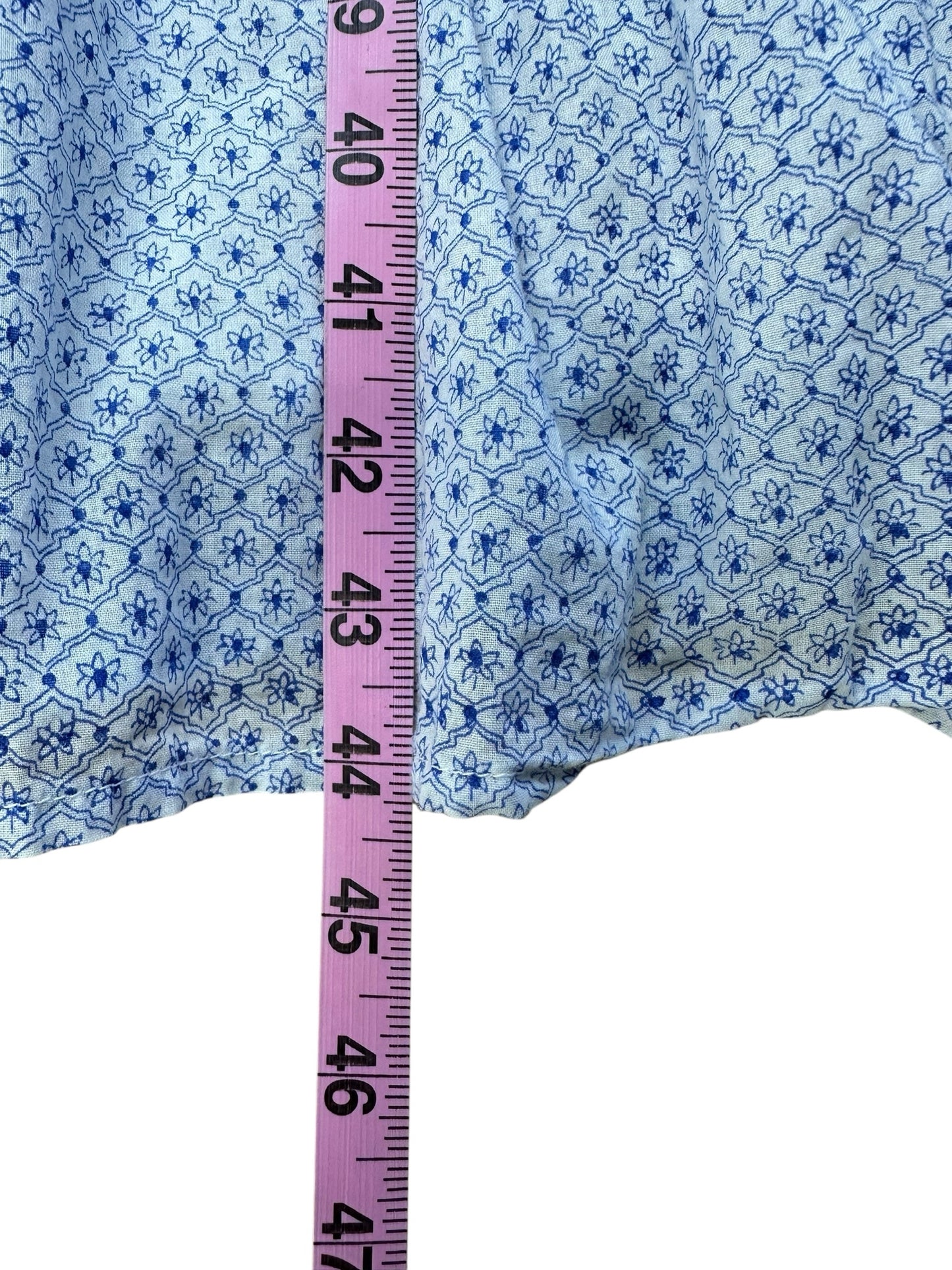 Roller Rabbit Blue 100% Cotton Midi Dress Size M