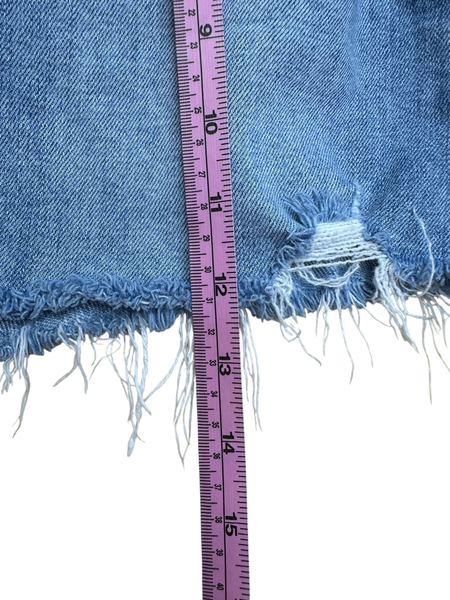 PAIGE Light Wash Denim Shorts Size 27