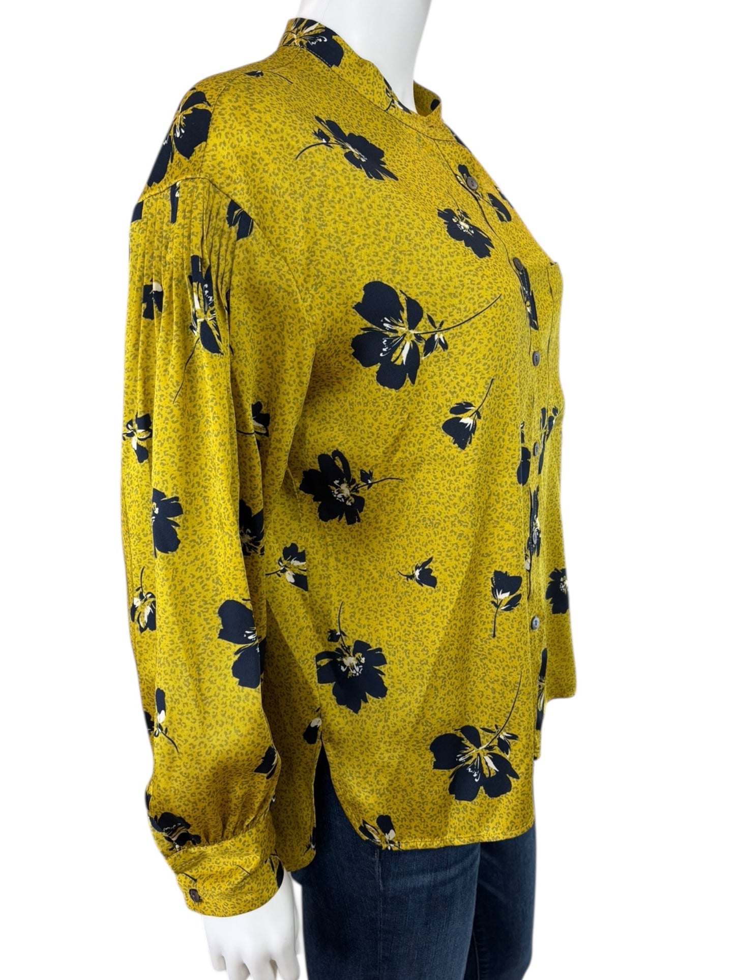 Rebecca Minkoff Floral Print Nellie Button Down Shirt Size S